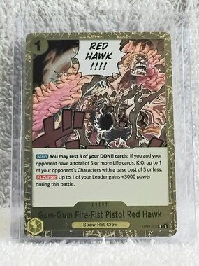 3/$25 Mint Rare One Piece Gum-Gum Fire... Holo Event Card OP11-114 by Bandai!!